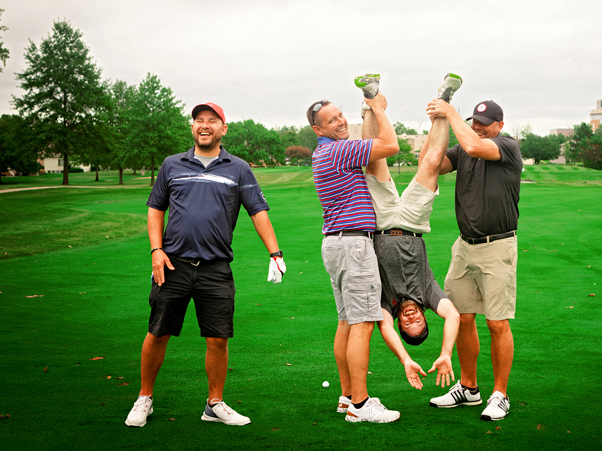Golf team silly photo